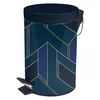 Tmavě modrý kovový odpadkový koš 3 l Achille