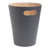 Tmavě šedý dřevěný odpadkový koš 7,5 l Woodrow