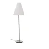 Tmavě zelená stojací lampa Navat s textilním stínidlem