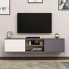 TV stolek Alazia, antracit/vlašský ořech/bílá