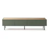 TV stolek Arista dubový dekor s zeleno-přírodní úpravou 180x45 cm