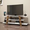 TV stolek ASMARA – ořech/bílá