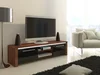 TV stolek ZARKENT – švestka wallis / černý lesk