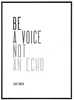Typografický minimalismus Voice 30x40 cm