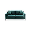 Tyrkysová sametová pohovka Kooko Home Harmony 158 cm