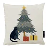 Vánoční dekorativní polštář 45x45 cm Crazy Cat Xmas