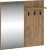 Věšákový panel PRUDHOE se zrcadlem, craft zlatý