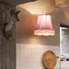 Vintage růžové závěsné světlo 45 cm - Granny