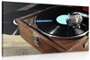 Vinylový gramofon s uměleckým motivem
