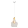 Visící lampa KOLEN – bílá/přírodní