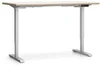 Výškově nastavitelý stůl SINGLE LAYERS 160x80 cm s dvojitým motorem, dub přírodní