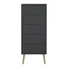 Vysoká komoda Bodo 50x120 cm v antracitové barvě