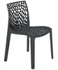 Zahradní židle Gruvyer 2 – polypropylen, černá
