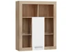 Závěsná skříňka MOLTENO 90 × 110 × 32 cm dub sonoma/bílý lesk