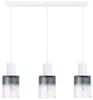 Závěsné svítidlo ROBERTO bílé s třemi skleněnými stínidly