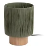 Zelená stolní lampa s papírovým stínidlem