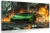Zelené Lamborghini Huracán – Umělecký obraz do interiéru