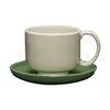 Zeleno-krémový porcelánový šálek Amare Hübsch