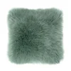 Zelený polštář Tiseco Sheepskin 45x45 cm