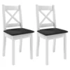 Židle REMY KX, set 2, bílá/tmavě šedá