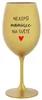 Zlatá sklenice na víno pro maminky 350 ml
