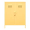 Žlutá kovová skříňka Novogratz Cache 80x102 cm