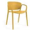 Žlutá plastová zahradní židle Ania