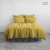 Žluté lněné povlečení na jednolůžko 140x200 cm
