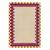 Žluto-růžový ručně tkaný vlněný koberec 200x290 cm Kai Wool Border