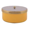 Žlutý kovový úložný box 16cm