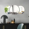 Zrcadlová samolepka na zeď 26 cm Half-moon Mirror