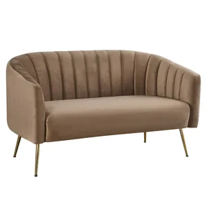 2-sed BAGY – hnědá s chrom-zlatým detailem