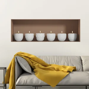 3D dekorativní samolepka na zeď Ambiance Candles
