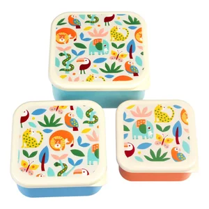 3dílná sada dětských svačinových boxů Wild Wonders od Rex London