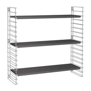 3patrový kovový regál Metaltex Libro, šířka 70 cm