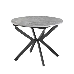 ABERO Typ 1 – Rozkládací jídelní stůl beton/černá, 100–140 × 75 cm