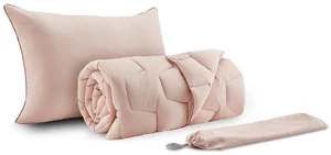 AdaptiveGO LUX Růžová sada polštář a přikrývka 140x200 cm