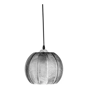 Adar: šedé závěsné svítidlo se skleněným stínidlem ø 22 cm – Bloomingville