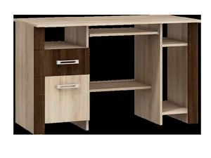 AKIVIDU studentský PC stůl dub sonoma tmavý, 122 × 75 × 60 cm