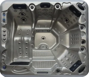 Akrylátová vířivka Millenium Mramorově-modrá s hnědým bočním panelem