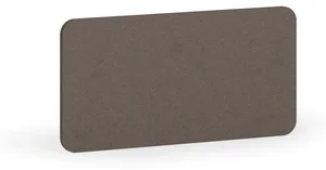Akustický paraván na stůl s textilním povrchem 80x40 cm hnědý