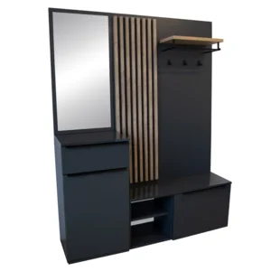 ALIVA V2 Předsíňová sestava 150 cm, antracit HG/dub artisan