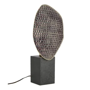 Antracitová kovová stolní lampa Neev – Bizzotto, 46 cm