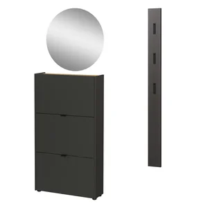 Antracitová předsíňová sestava Ameca Germania 101×200×22 cm