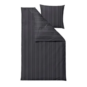 Antracitové damaškové povlečení na dvoulůžko 200x220 cm Noble Södahl