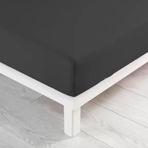 Antracitové napínací prostěradlo Jersey 90x190 cm