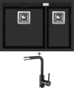 Aquastone Delta 65 a AQ 5581 Černá Metalická Sada