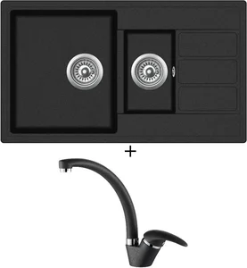 Aquastone LAGO 70 a AQ 2861 - Černá metalická sada