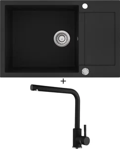 Aquastone QUADRA 80 a AQ 4581 Černá Metalická