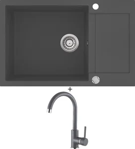 Aquastone QUADRA 80 a AQ 5561 - tmavě šedá